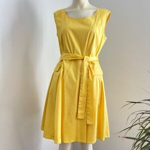 Calvin Klein Yellow Dress with Front Tie
